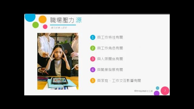 (多媒體)職場減壓課程
